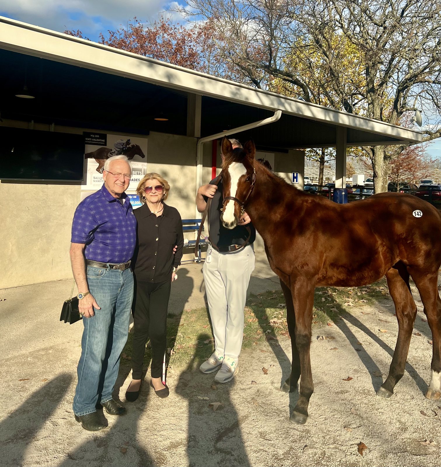 Hank and Randie Nothhaft with Hannothenavigator at Fasig-Tipton November 2024